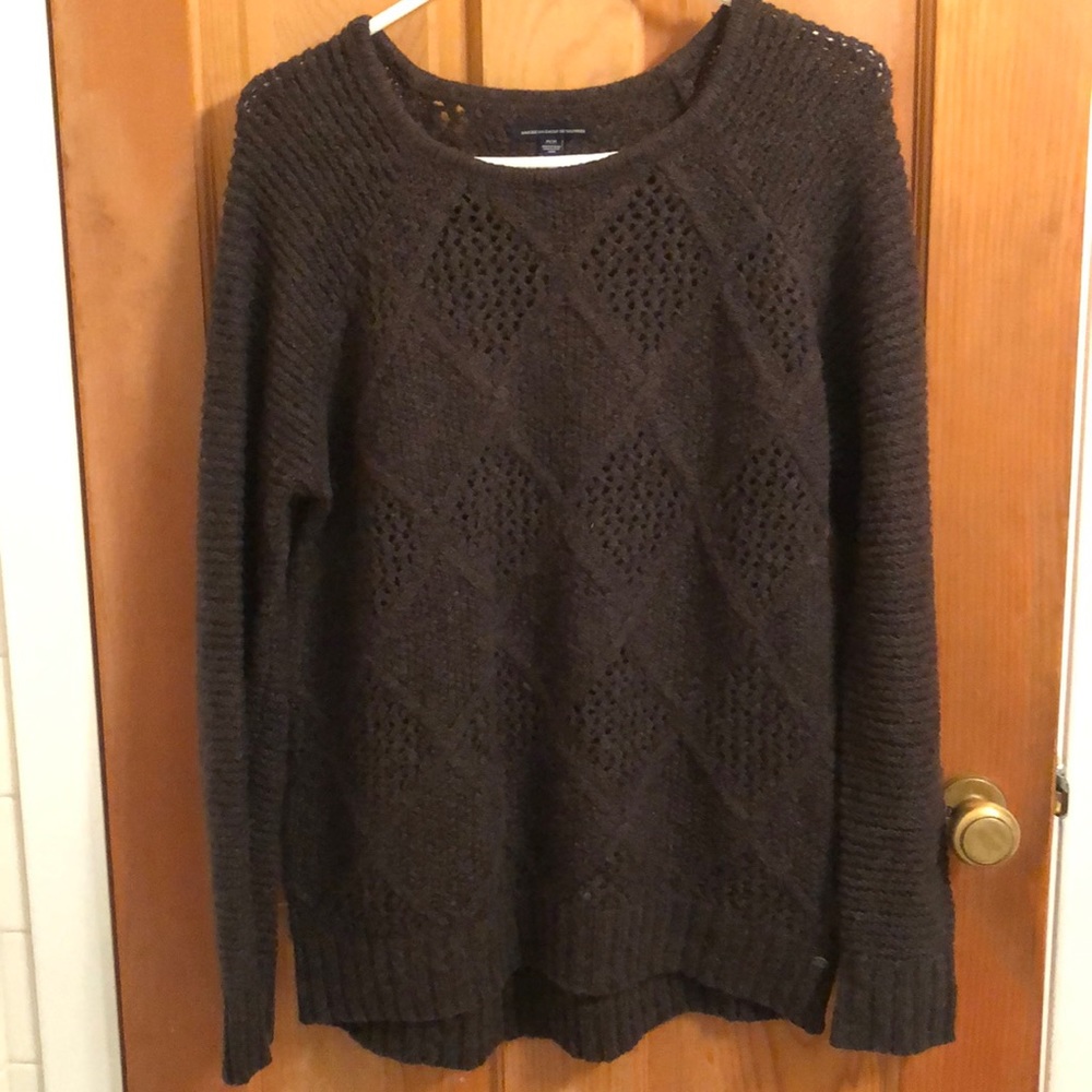 Brown American eagle sweater